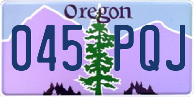OR license plate 045PQJ