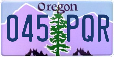 OR license plate 045PQR