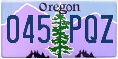 OR license plate 045PQZ