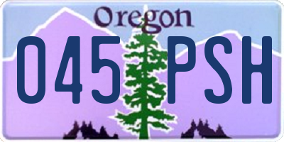 OR license plate 045PSH