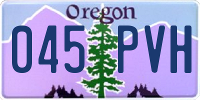 OR license plate 045PVH