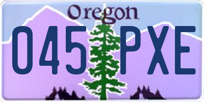 OR license plate 045PXE