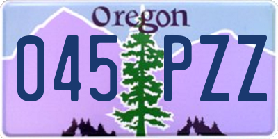 OR license plate 045PZZ