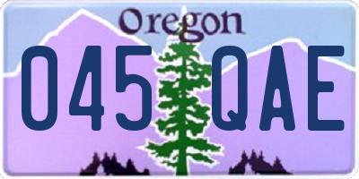 OR license plate 045QAE