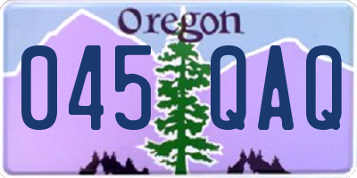 OR license plate 045QAQ