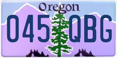 OR license plate 045QBG