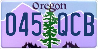 OR license plate 045QCB