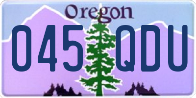 OR license plate 045QDU