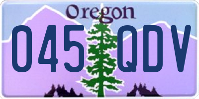 OR license plate 045QDV
