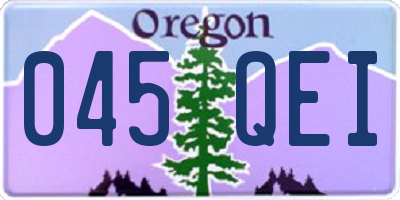 OR license plate 045QEI