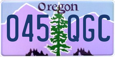 OR license plate 045QGC