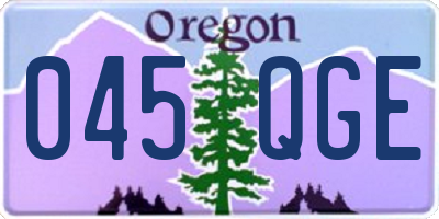 OR license plate 045QGE