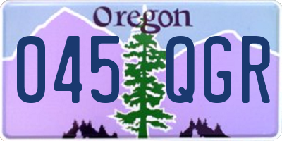 OR license plate 045QGR
