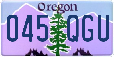 OR license plate 045QGU