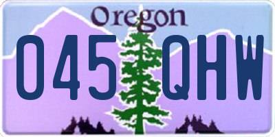 OR license plate 045QHW
