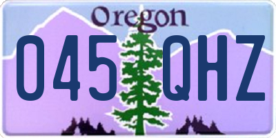 OR license plate 045QHZ