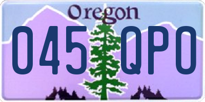 OR license plate 045QPO