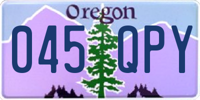 OR license plate 045QPY