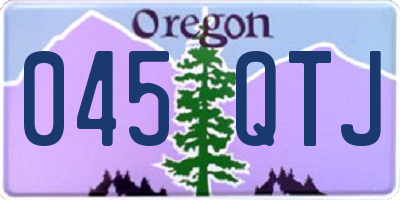OR license plate 045QTJ