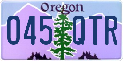 OR license plate 045QTR