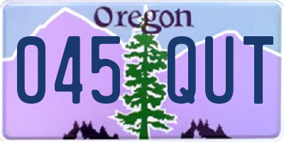 OR license plate 045QUT