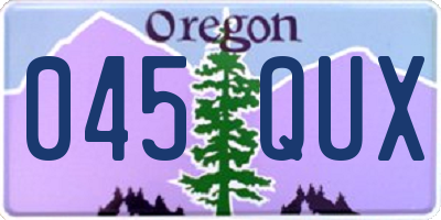 OR license plate 045QUX
