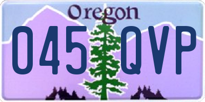 OR license plate 045QVP