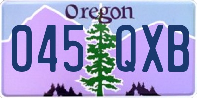 OR license plate 045QXB