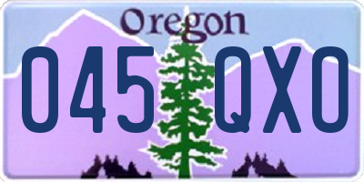OR license plate 045QXO