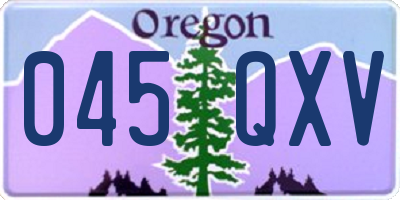 OR license plate 045QXV