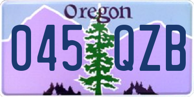 OR license plate 045QZB