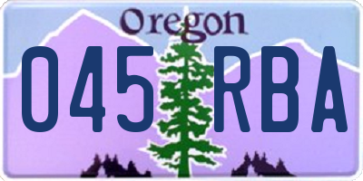 OR license plate 045RBA
