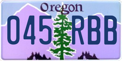 OR license plate 045RBB
