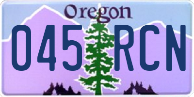 OR license plate 045RCN