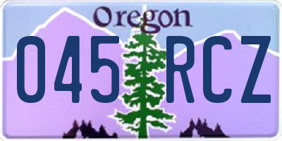 OR license plate 045RCZ