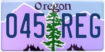 OR license plate 045REG
