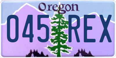 OR license plate 045REX