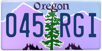 OR license plate 045RGI