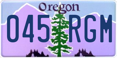 OR license plate 045RGM