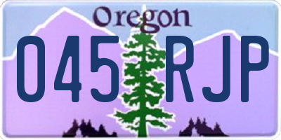 OR license plate 045RJP