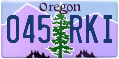 OR license plate 045RKI