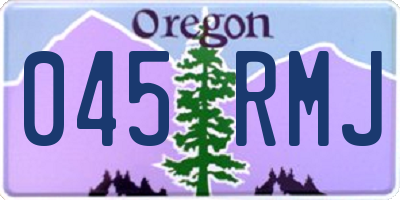 OR license plate 045RMJ