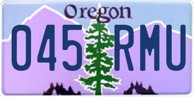 OR license plate 045RMU