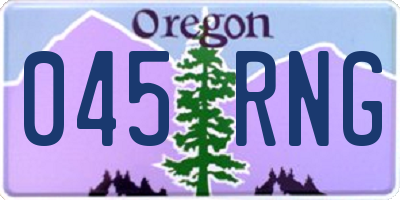 OR license plate 045RNG