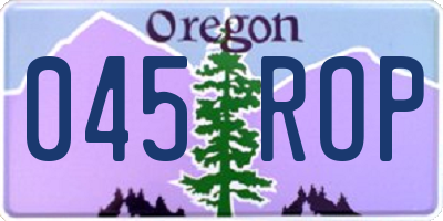OR license plate 045ROP