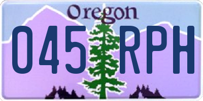 OR license plate 045RPH