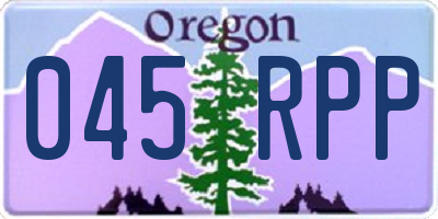 OR license plate 045RPP