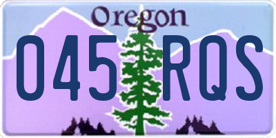 OR license plate 045RQS