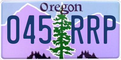 OR license plate 045RRP