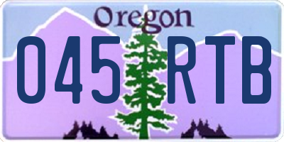 OR license plate 045RTB